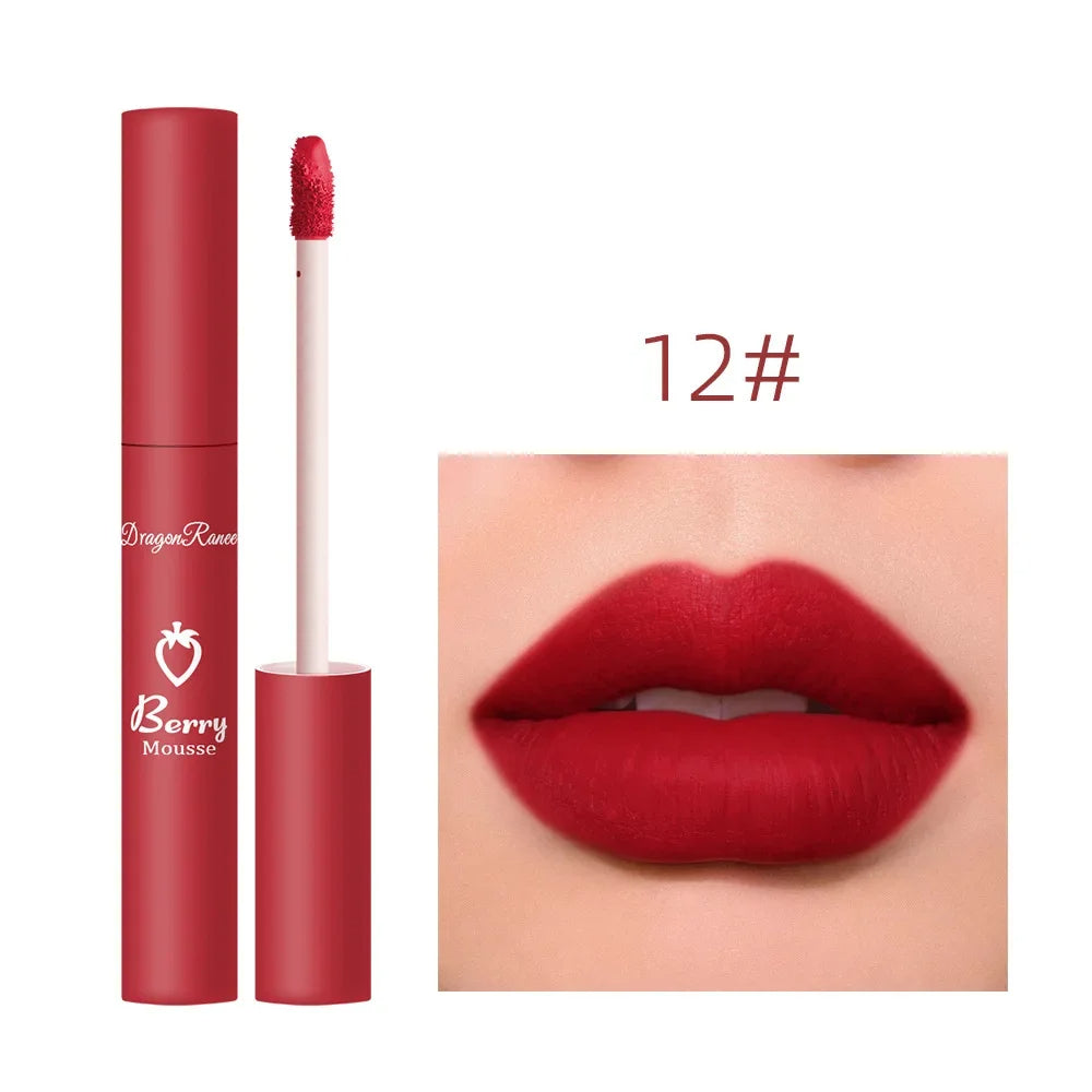 "Waterproof Velvet Matte Liquid Lipstick – Long-Lasting & Non-Stick Formula"