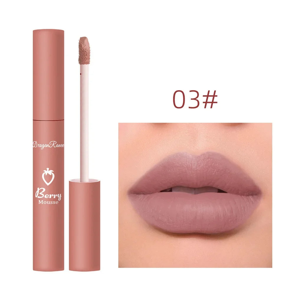 "Waterproof Velvet Matte Liquid Lipstick – Long-Lasting & Non-Stick Formula"