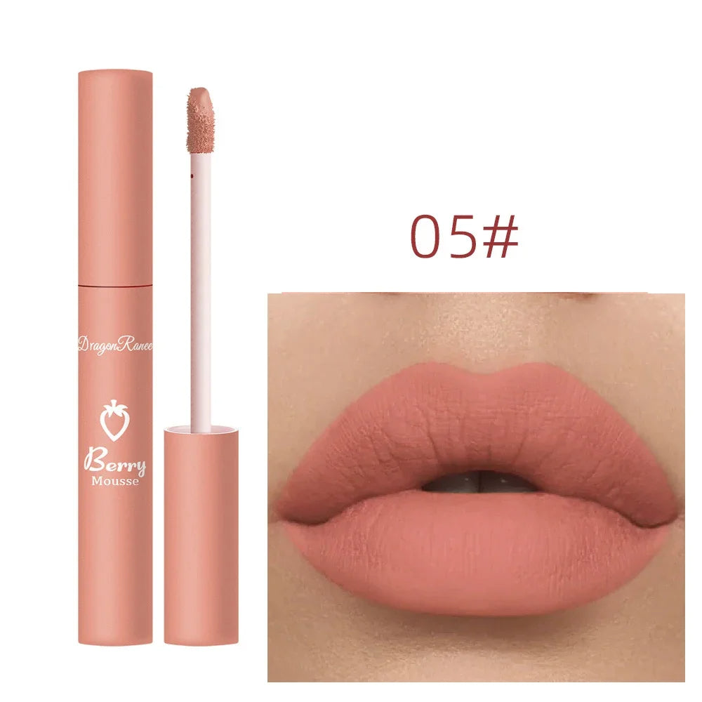 "Waterproof Velvet Matte Liquid Lipstick – Long-Lasting & Non-Stick Formula"