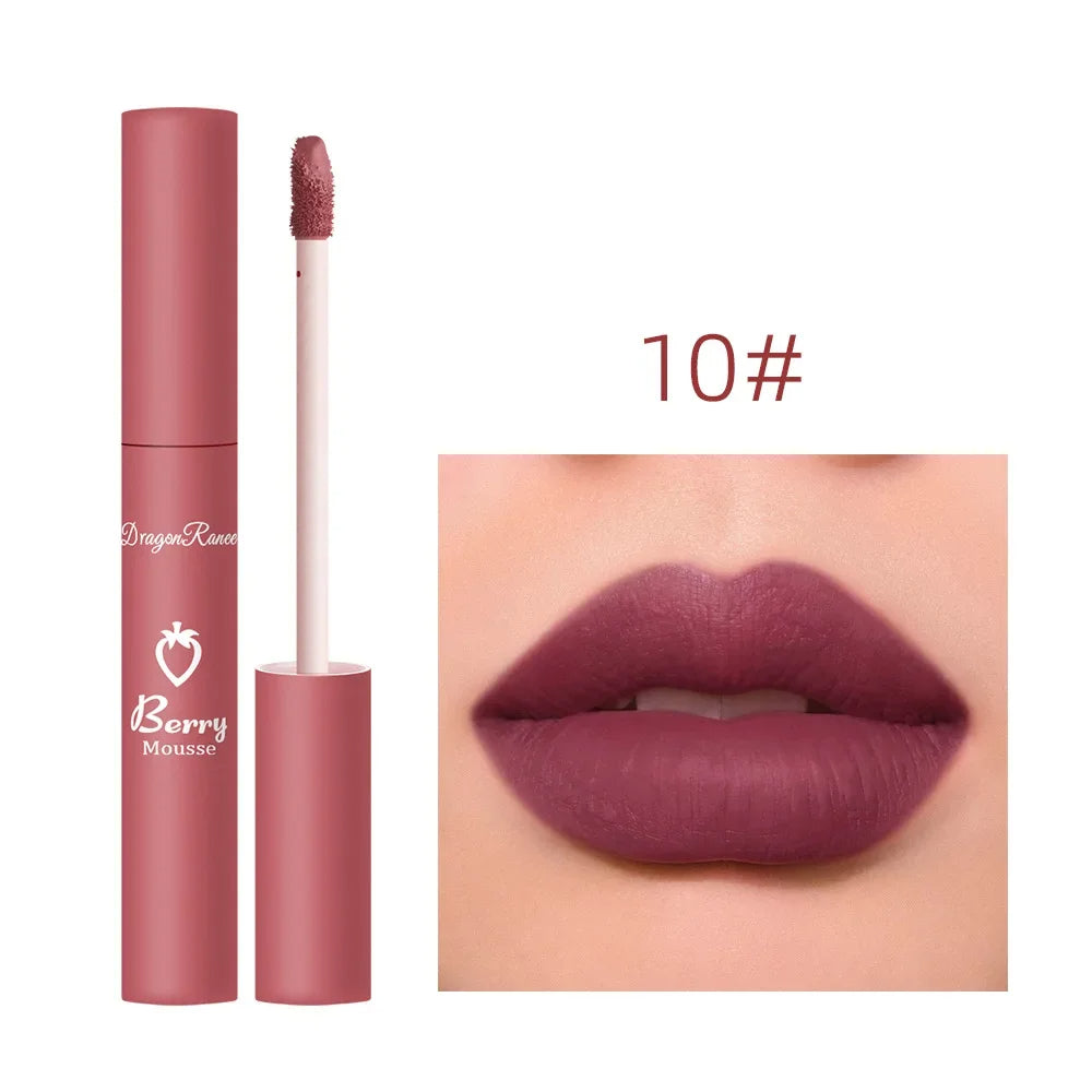 "Waterproof Velvet Matte Liquid Lipstick – Long-Lasting & Non-Stick Formula"
