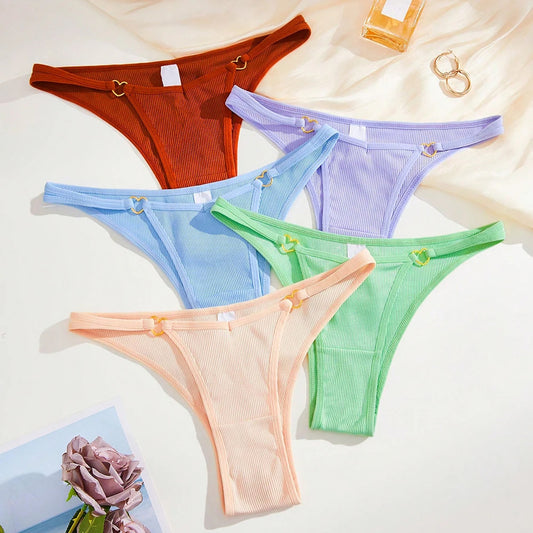 5-Pack Seamless Ribbed Low-Rise Women’s Panties