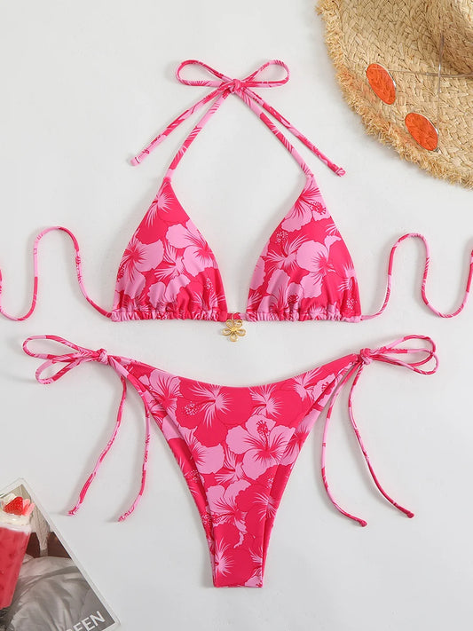 2025 Sexy Micro Bikini Set – Women's Thong Swimsuit Two-Piece Beachwear