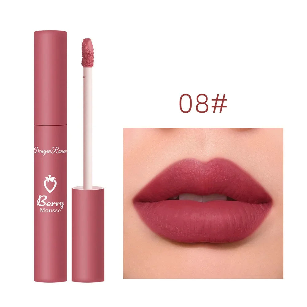 "Waterproof Velvet Matte Liquid Lipstick – Long-Lasting & Non-Stick Formula"